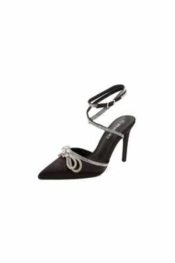 NEW BERNESS women's paris bow heel in black